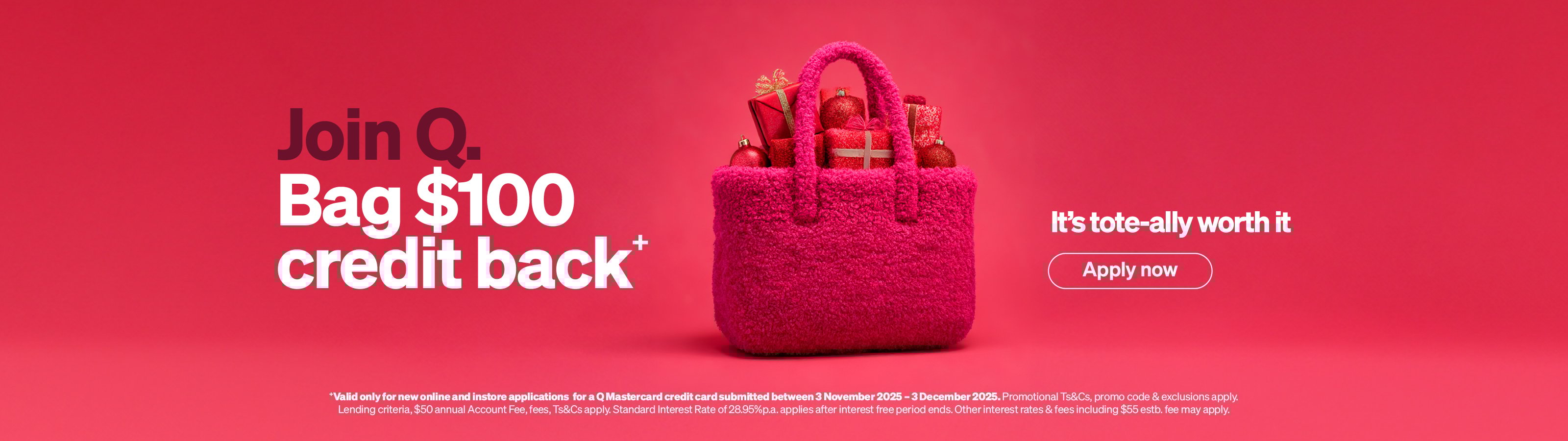Bag $100 credit back