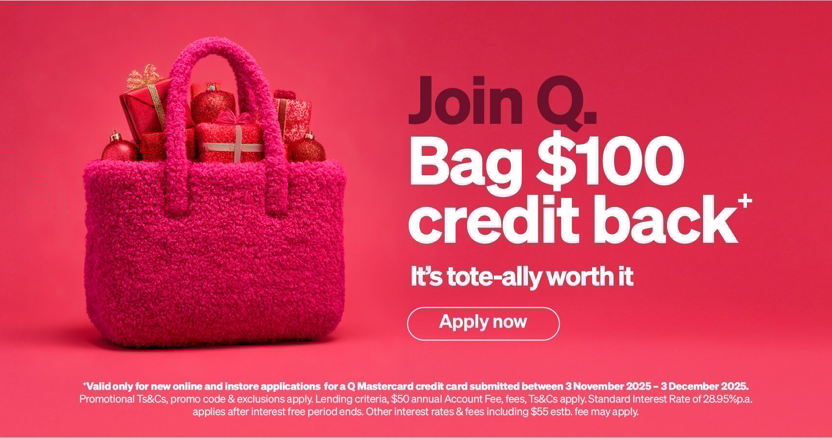 Bag $100 credit back
