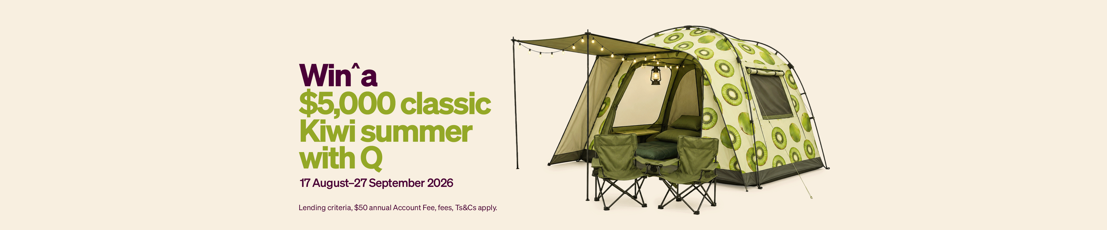 Be in to win^ a $5,00 classic Kiwi summer with Q